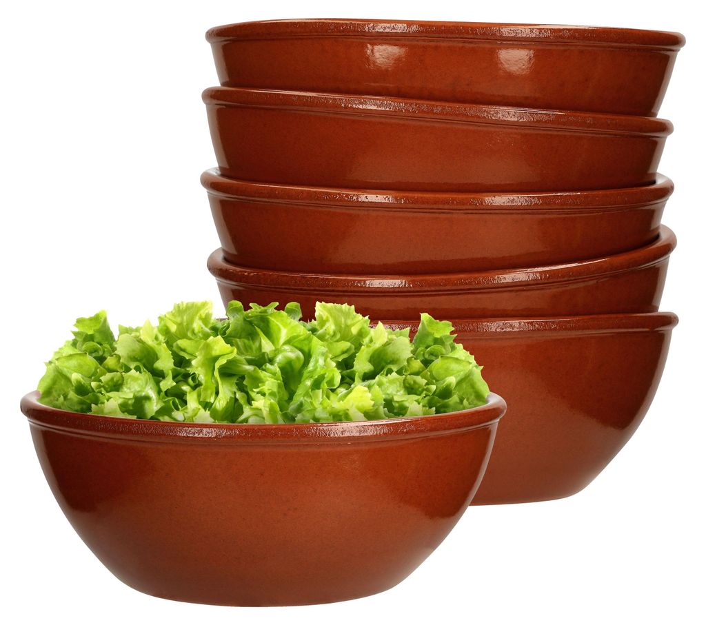 sada 6 servírovacích misek Ø 15 cm Hnědě glazovaná kamenina Obrázek produktu 