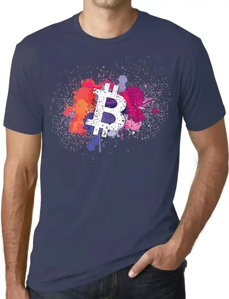 Herren Grafik T-Shirt Bitcoin Art Btc Hodl Crypto Traders Öko-Verantwortlich Vintage Jahrgang Kurzarm Lustige Druck Geburtstag Geschenk Mann