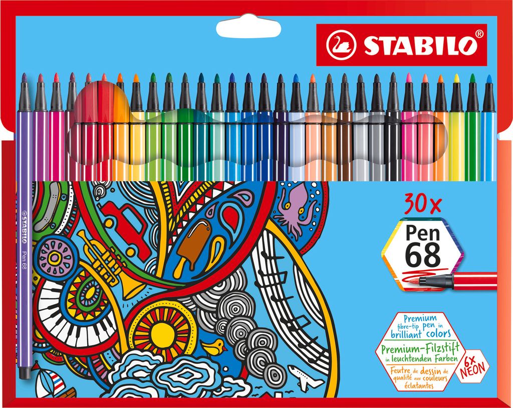 STABILO Premium-Filzstift -  Pen 68 - 30er Pack - 30 Produktbild 