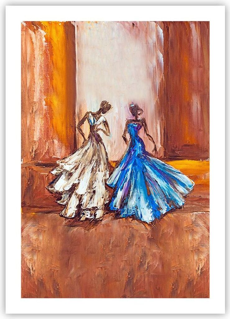 Poster - Poster ohne Rahmen - Frauen Kleider Öl - 50x70 cm - Wand Bild - Wanddeko - Wandbilder - Kunstposter - Wandposter - Bilder - Kunstdruck - ...