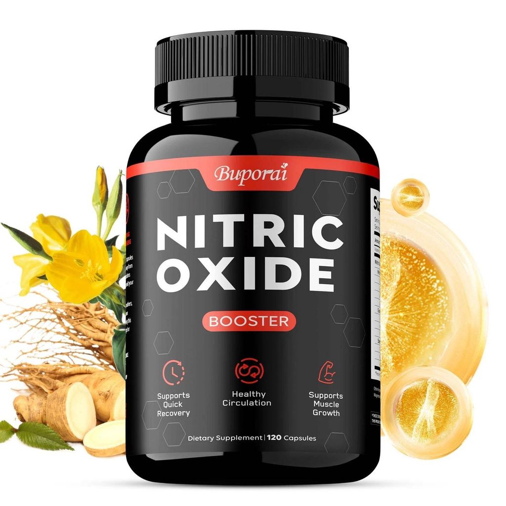 Booster Ossido Nitrico Con L-Arginina 500mg - 120 Capsule Vegan - Aumenta Energia E Circolazione