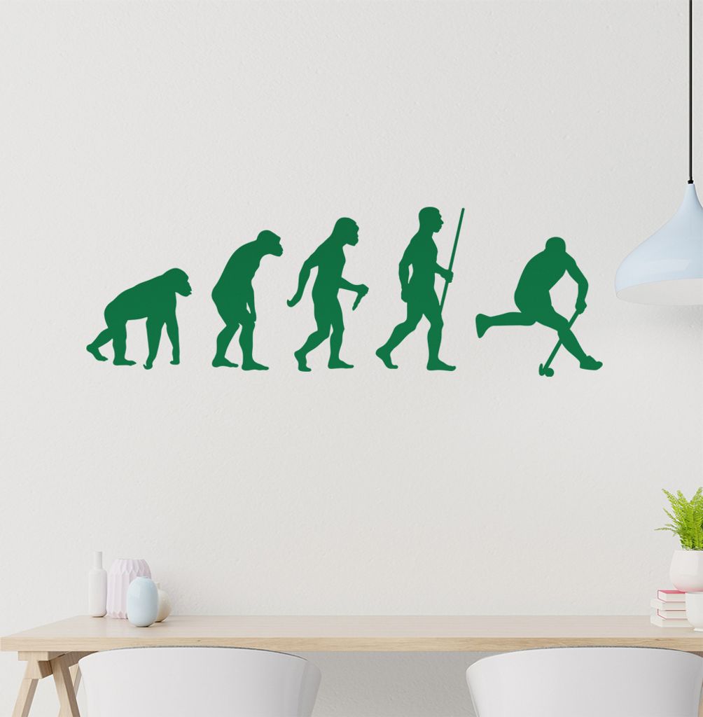 Hockey Ball Evolution Wandtattoo Wandaufkleber Wall Sticker - Dekoration, Küche, Wohnzimmer, Schlafzimmer, Badezimmer
