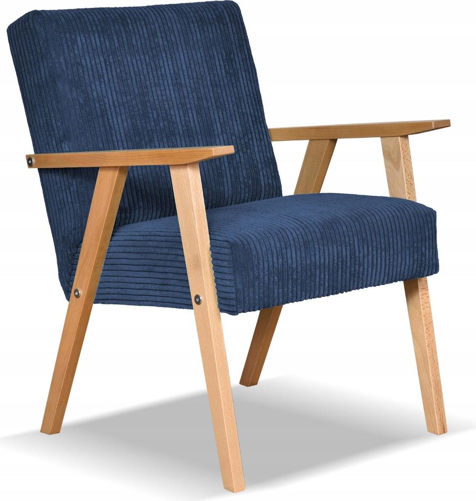 Family Meble Klassischer Sessel Soler Relaxsessel Fernsehsessel Bequemer Sessel Loungesessel Sessel Wohnzimmer Schlafzimmer Büro Marineblau(A)