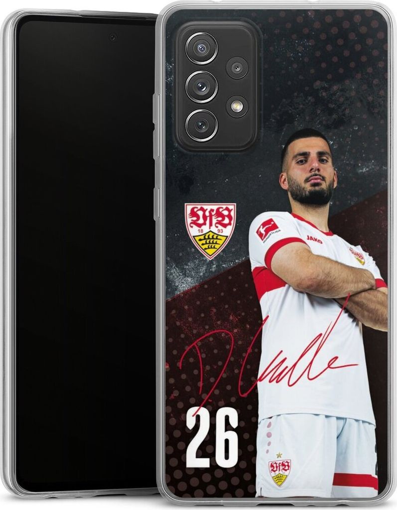 DeinDesign Slim Hülle für Samsung Galaxy A72 Silikon Case Ultra Dünn Handyhülle Offizielles Lizenzprodukt VfB Stuttgart Deniz Undav