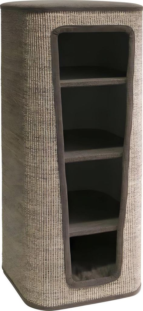 Nobby Kratztonne "CAPTA IV" braun Leinenoptik 50 x 50 x 120 cm