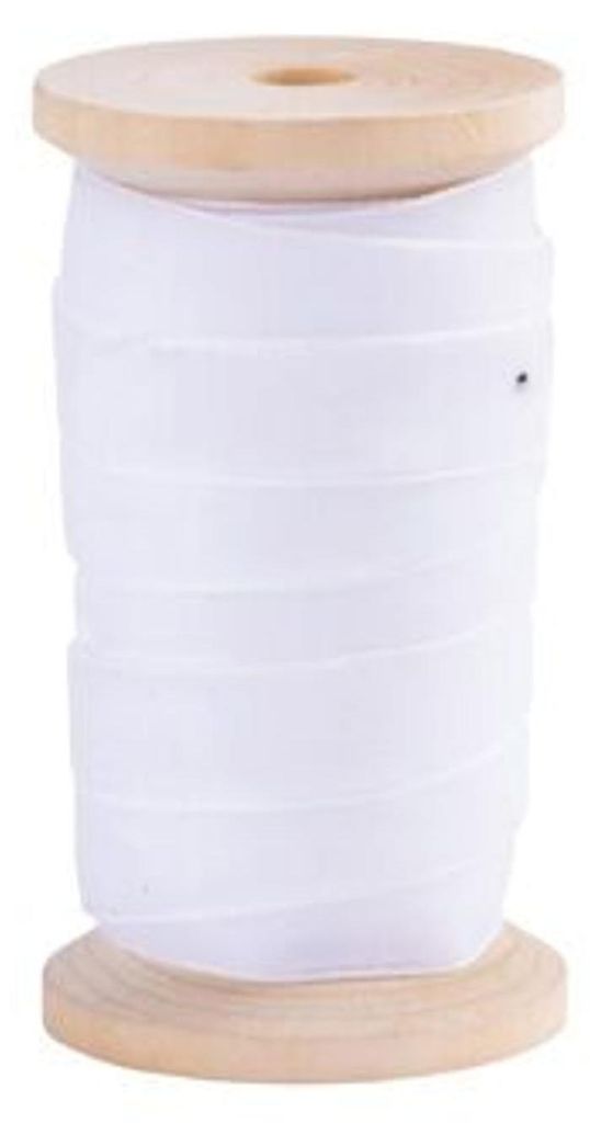 Weißes Samtband 13 mm x 5 m für Dekorationen - Einheitsgröße