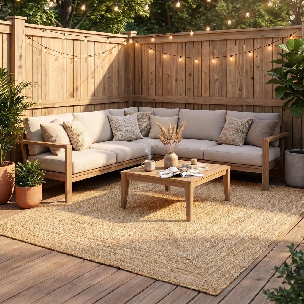 Volero - Outdoor Jute Teppich - Bali Braun - 240x330 cm - Produktbild 