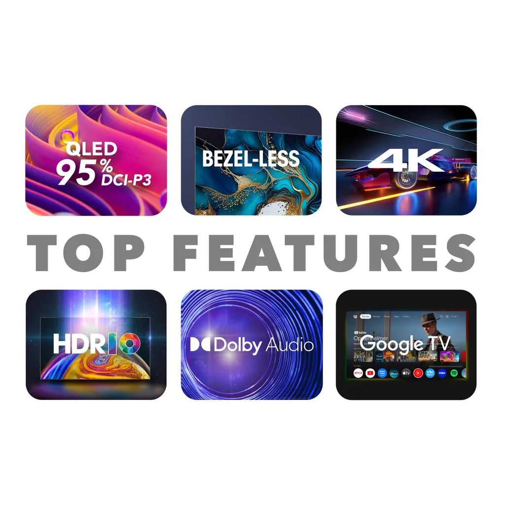 Google TV QLED 4K Smart Tech 50QG06K avec HDR et Bluetooth - Modèle 2026