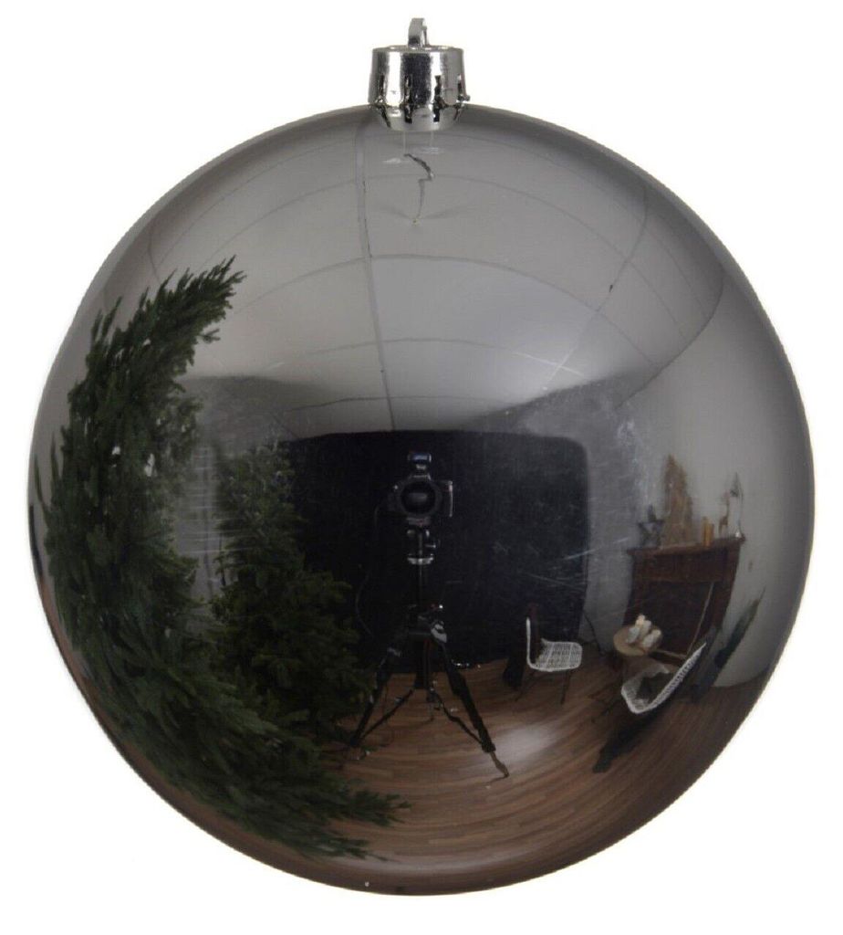 Weihnachtskugeln Kunststoff 20cm 1 Stück - Silber Produktbild 