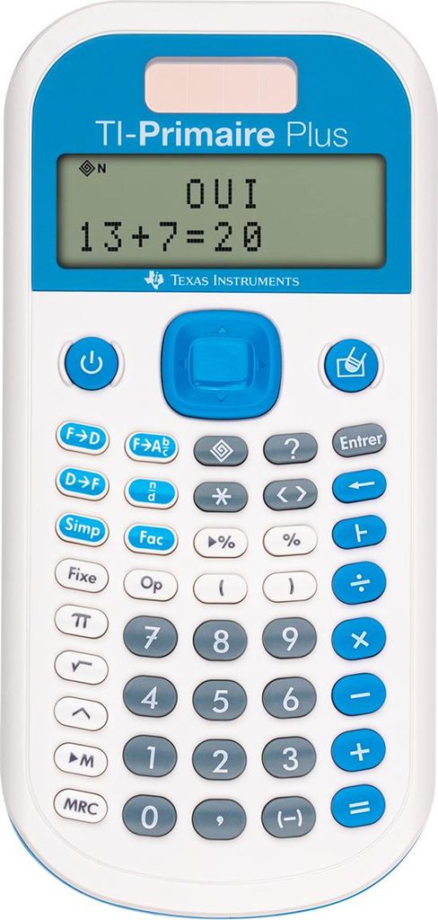 Texas Instruments TI-Primaire Plus, Tasche, Batterie/Solar, Blau, Weiß