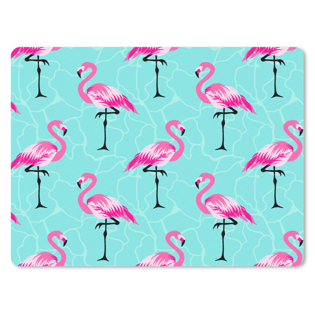 MuchoWow Mauspad Mousepad Flamingo - Rosa - Muster 40x30 cm - Mousepads - Maus Mat - Pad - Mausunterlage - Anti Rutsch