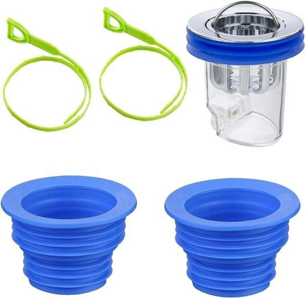 Silikonische Dusenabflussfilter - 5 Stück magnetische Abflussadapter - Abflussfilter für Badezimmer - Schlauchleitungen - Waschmaschinen- und Toi...