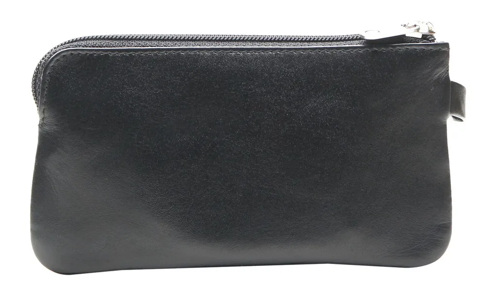 Esquire Portachiavi In Pelle Con Cerniera | Custodia Porta Chiavi Nera | 396110