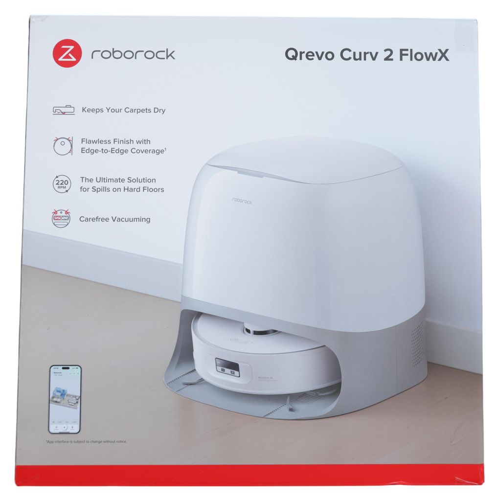 Roborock Qrevo Curv 2 FlowX, Prachový sáček, Bílá, Kulatý, Obrázek produktu 