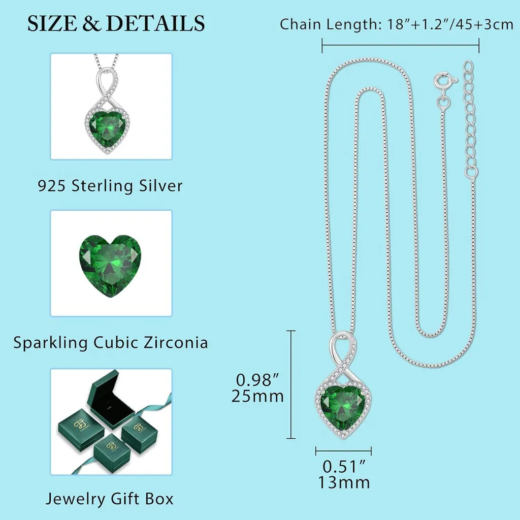 Collier Argent 925 Émeraude : Bijou Durable qui ne Noircit Pas - 5