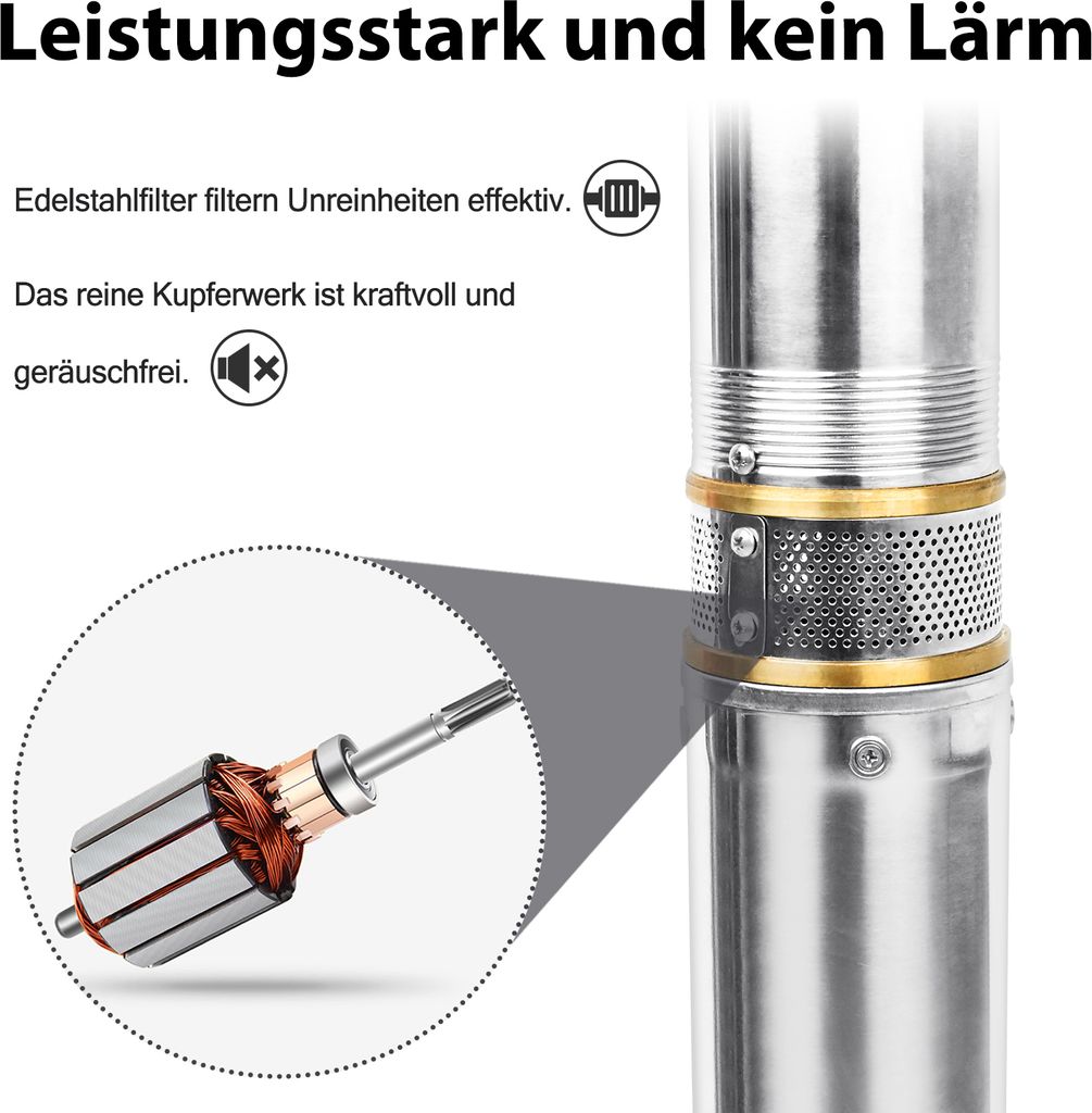 LZQ 750W/1hp Čerpadlo do studne Čerpadlo do studne do 4 000 Obrázok produktu 4