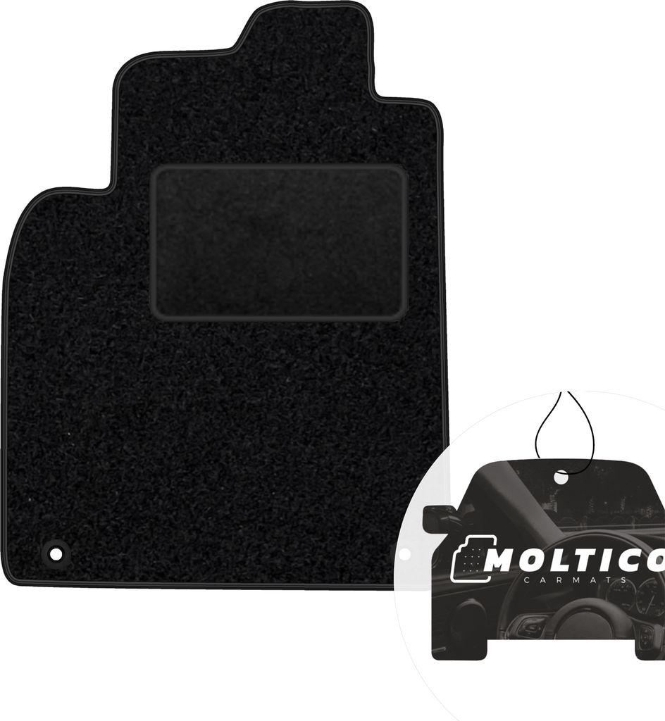 moto-MOLTICO Fahrer Fußmatte Auto Velours Fahrerseite Autoteppiche Schwarz Fahrermatte 1-teilig passend für Saab 93 II 2002-2011