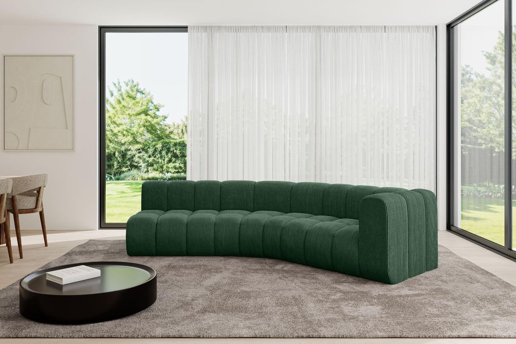 ALTDECOR Modulares Sofa Ecksofa in L-Form - Karex-L1 - 308x194x70 cm Grün - Corner modular Sofa Eckcouch Couch Wohnlandschaft Cauchsofa Bodensofa ...