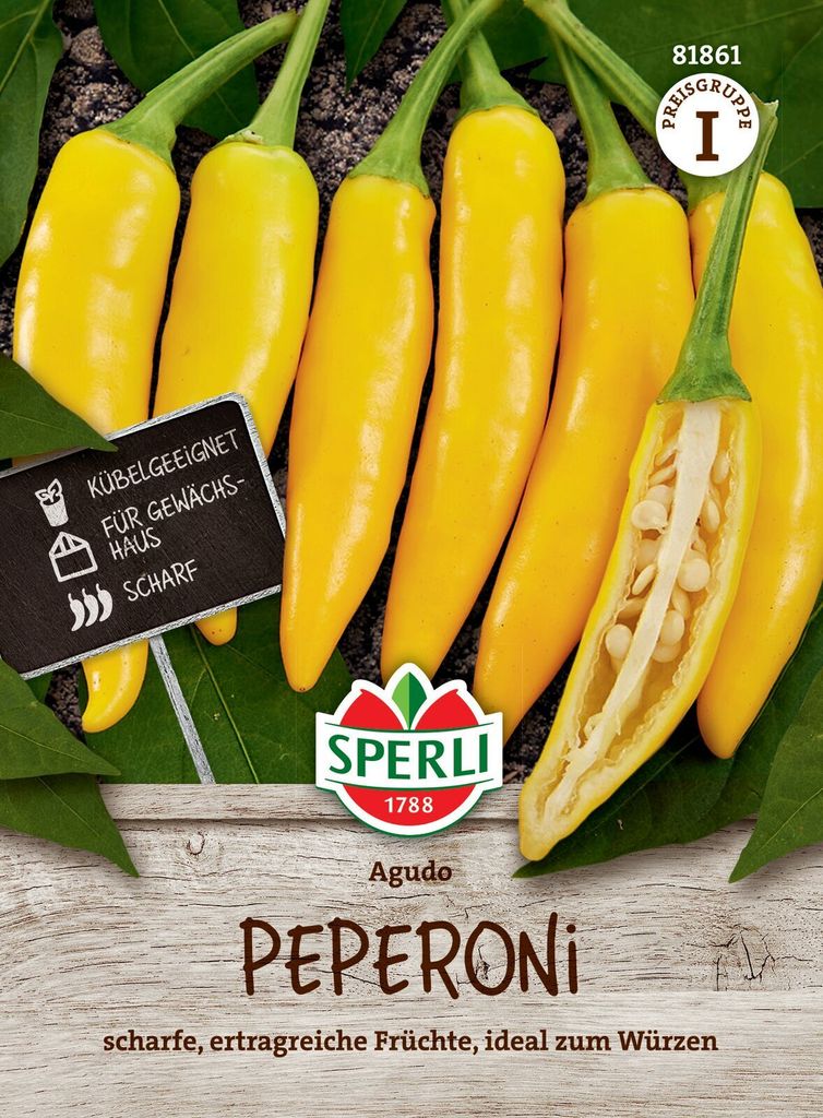 SPERLI Paprikasamen Agudo F1 Capsicum annuum 7 Pflanzen