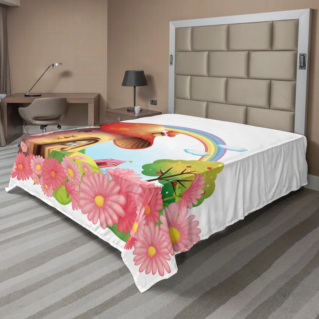 Drap plat décoratif thème Nature et Cirque pour chambre d'enfant