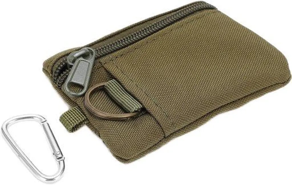 Sacoche de ceinture tactique MOLLE noire et compacte avec fixation métal