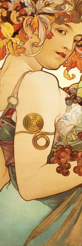 Alphonse Mucha Kunstdruck Bild - Früchte, 1897 (91 x 30 cm)