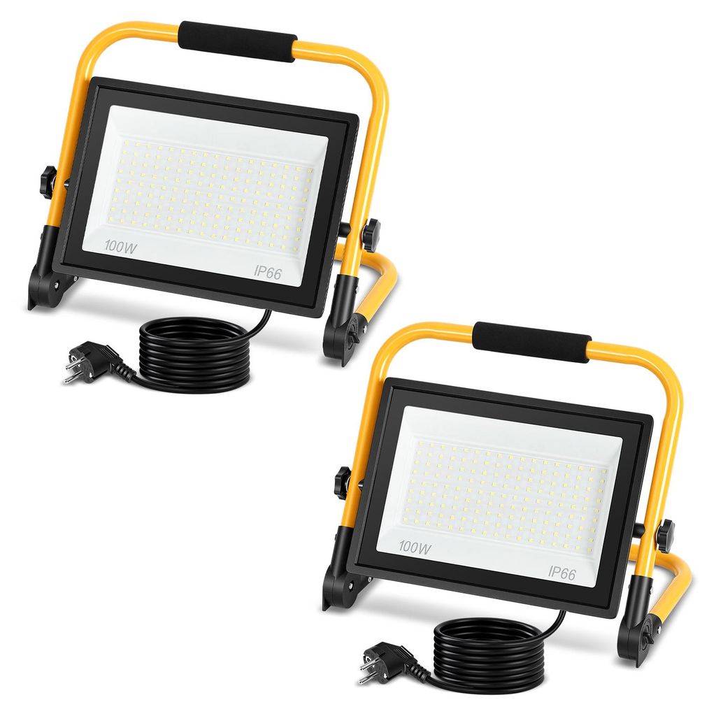 Ikodm, 2 projecteurs LED de construction, 100W, 8000 Image du produit 