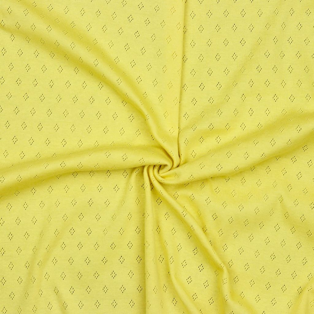 0,5m Pointoille-Stoff Jersey Baumwollstoff Feinstrick Jersey Ajour Lochmuster