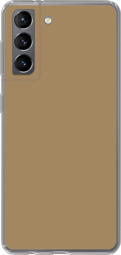 MuchoWow Handyhülle Schutzhülle Hülle für Telefoonhoesje Samsung Galaxy S21 Palette - Beige - Innenbereich Silikon Softcase Handy Hülle - So...