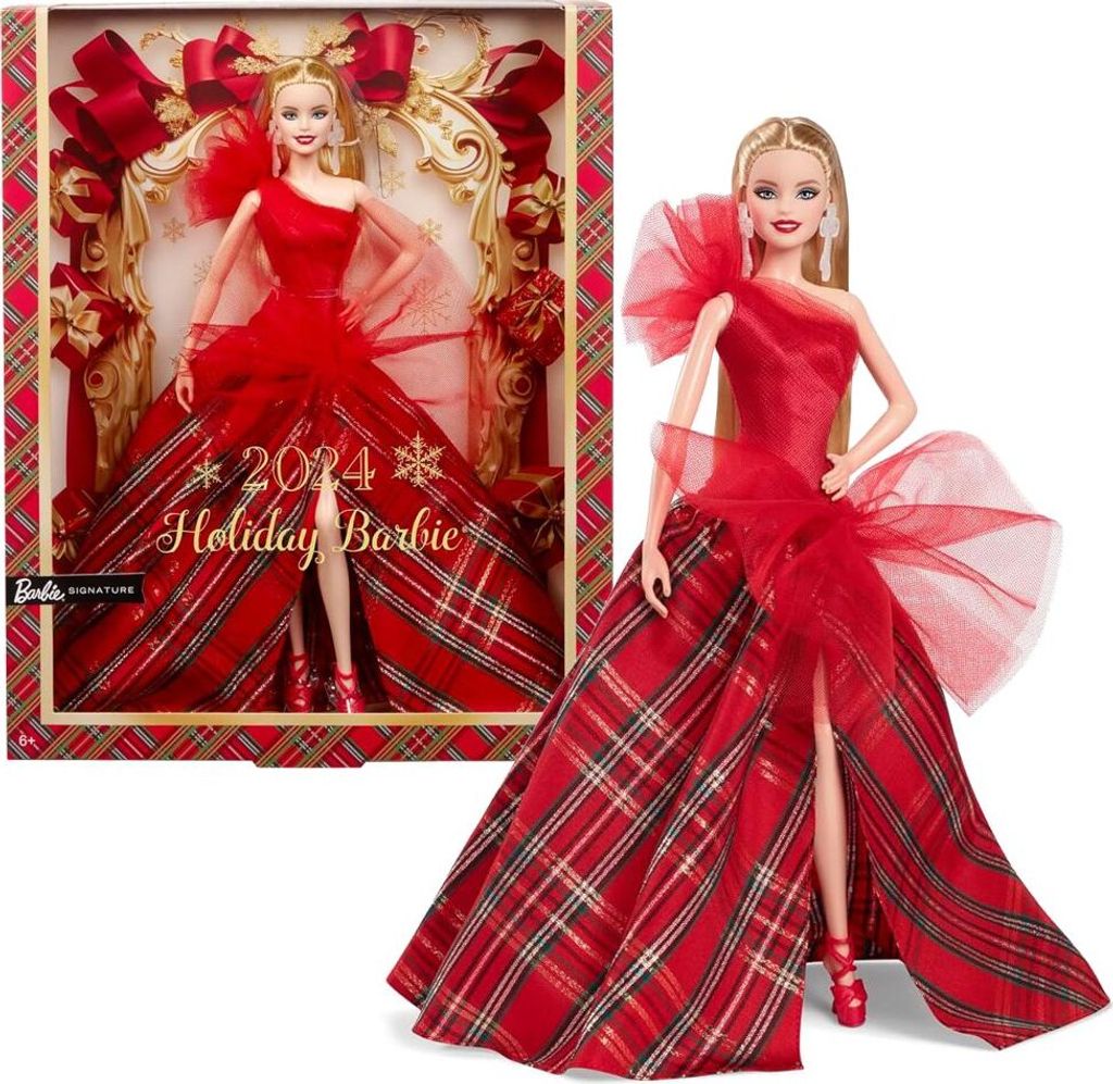 Mattel Barbie Unterschrift Weihnachten Blondine 2024 HRM61 Produktbild 