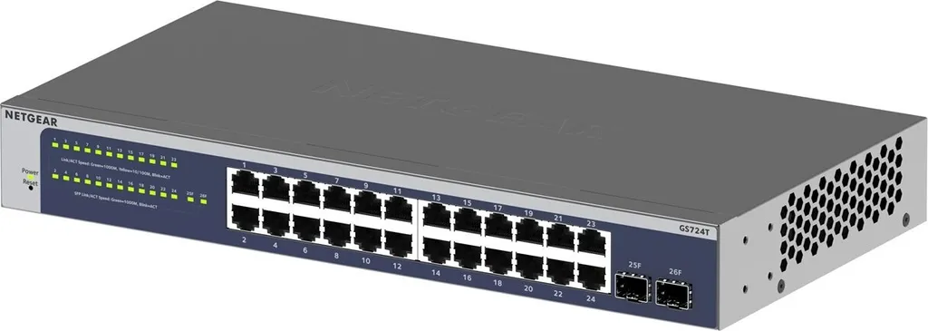 Netgear GS724Tv6 Switch Gigabit Ethernet 24 Ports Smart Cloud Administrable