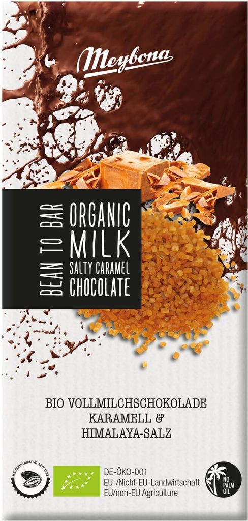 Meybona Schokolade VOLLMILCH & SALTY CARAMEL, 100g