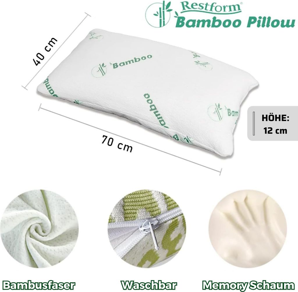 Restform Bamboo Pillow Bambus Kopfkissen Kaufland