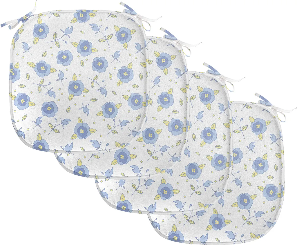 Coussin de Chaise Anti-Tache et Imperméable Roses 40x40 cm avec Fixations