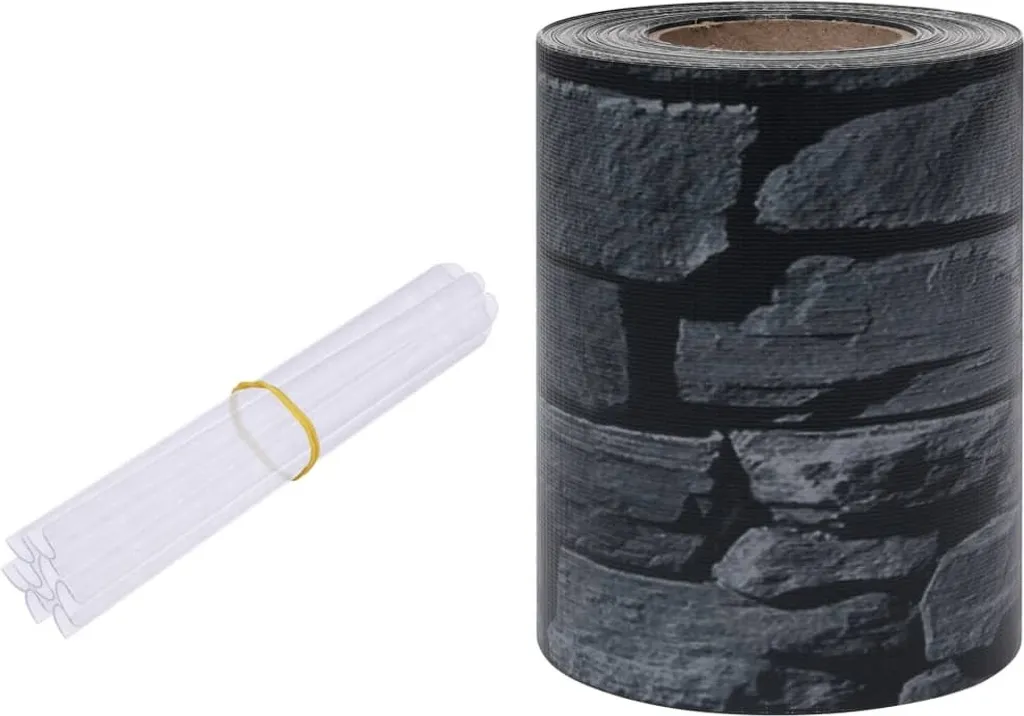 Pare-vue de jardin PVC 35m aspect pierre grise pour intimité totale