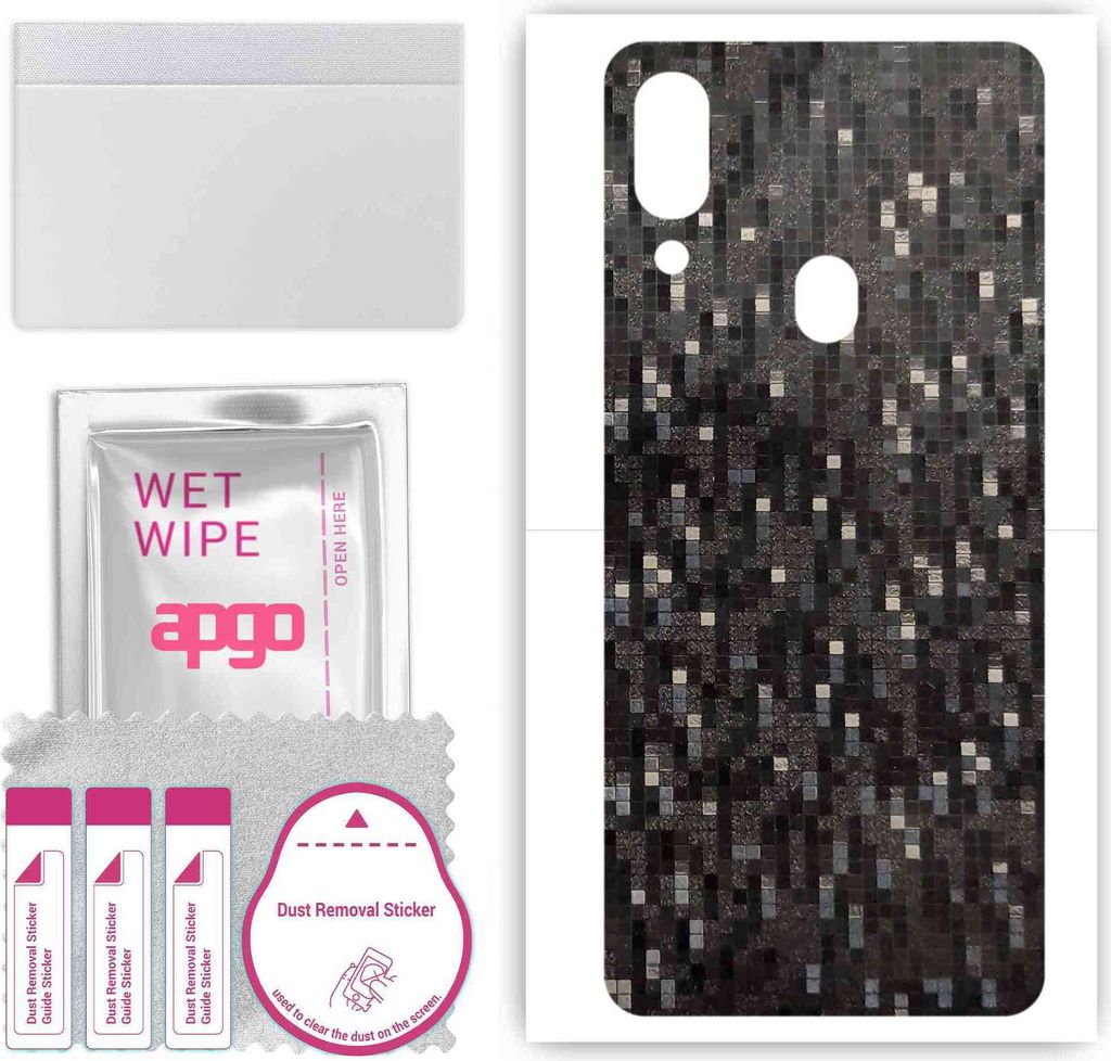 apgo Rückseite Schutzfolie, Skin, kompatibel mit Umidigi A3X, Hinten Displayschutzfolie aus Vinylfolie, kratzfest, einfache Montage - Carbon Black...