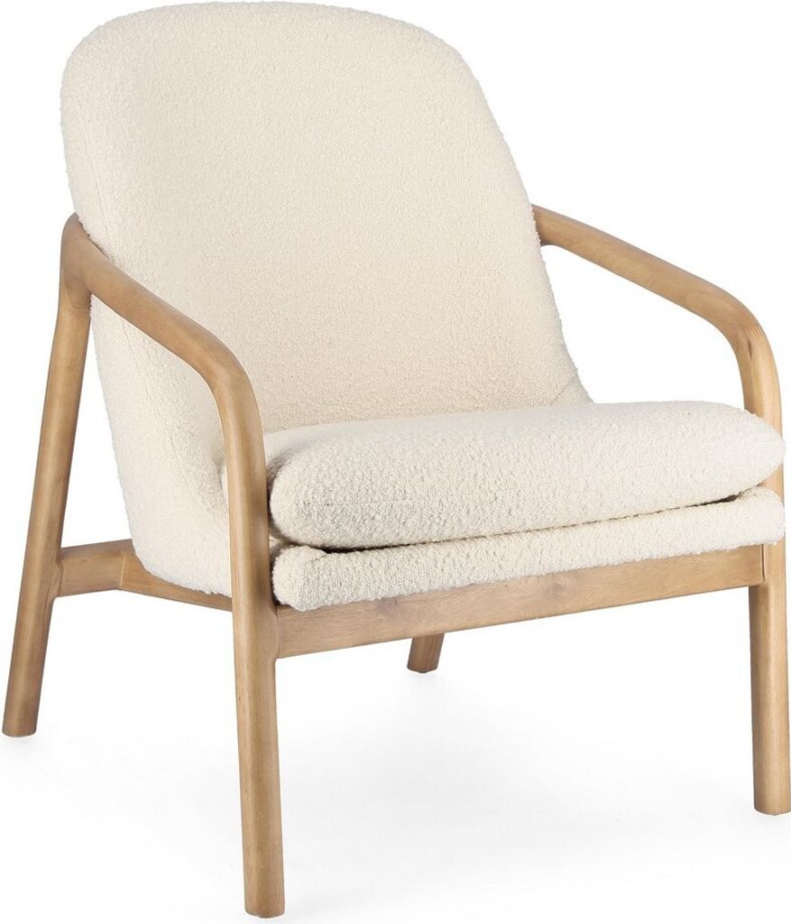 Sessel Elaide 65,5x74,5x82cm Boucle-Optik Creme mit Produktbild 