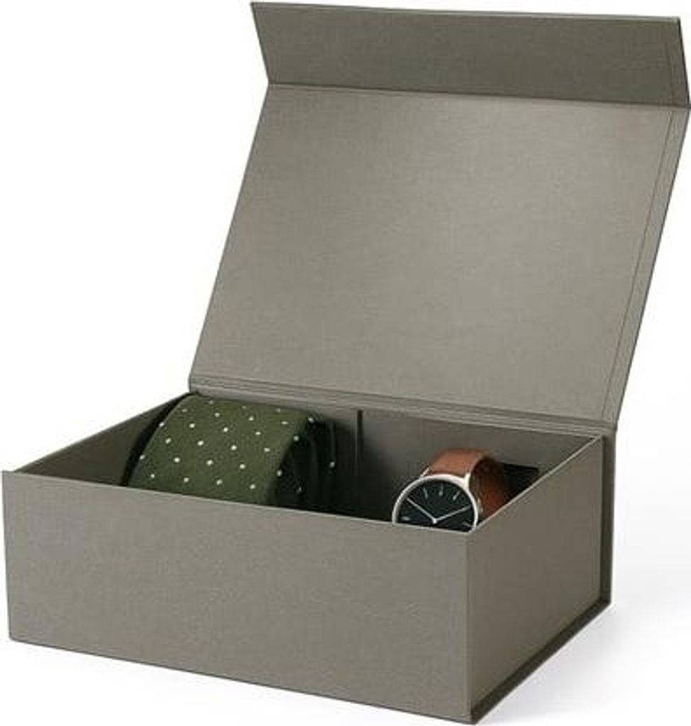 Coffret cadeau magnétique gris 330 x 255 x 115 mm Image du produit 