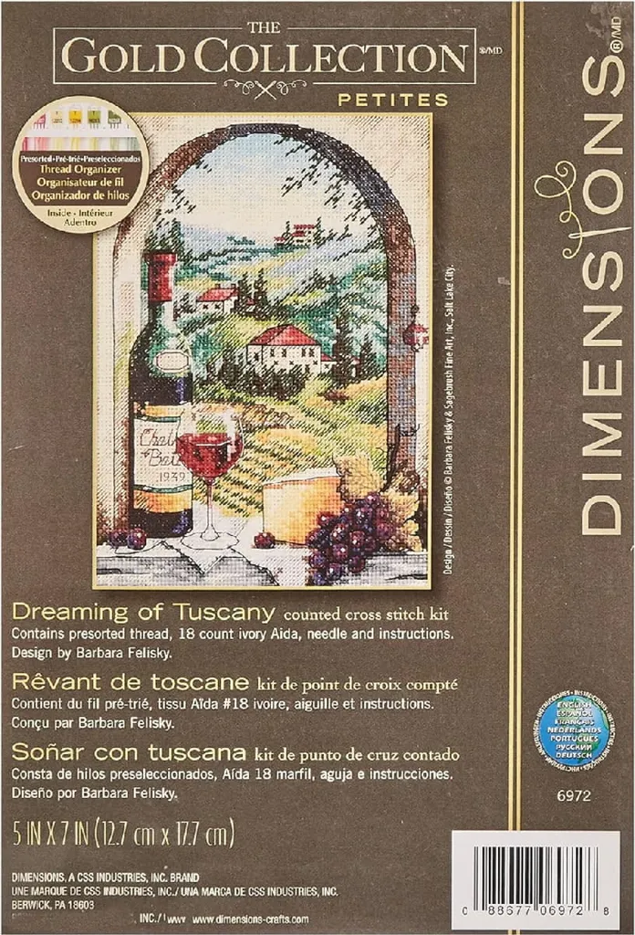 Offerta Kit Punto Croce Dimensions 6972 Dreams of Tuscany 12.7x17.7