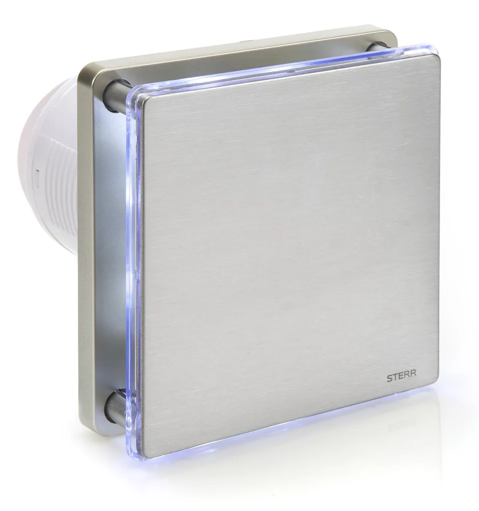 BFS100L-S Ventilateur de salle de bain argenté avec éclairage LED 100mm