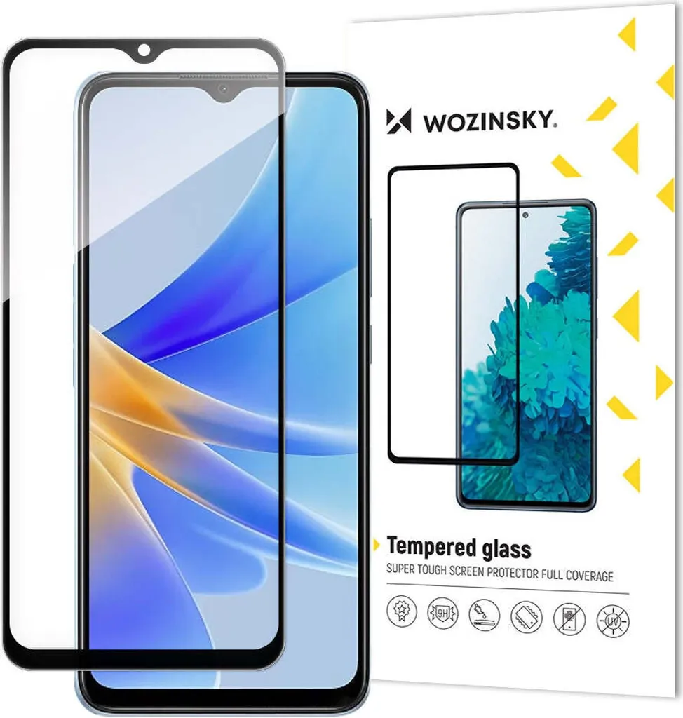 Protezione Premium Wozinsky Oppo A17 - Vetro 9H con Cornice Nera