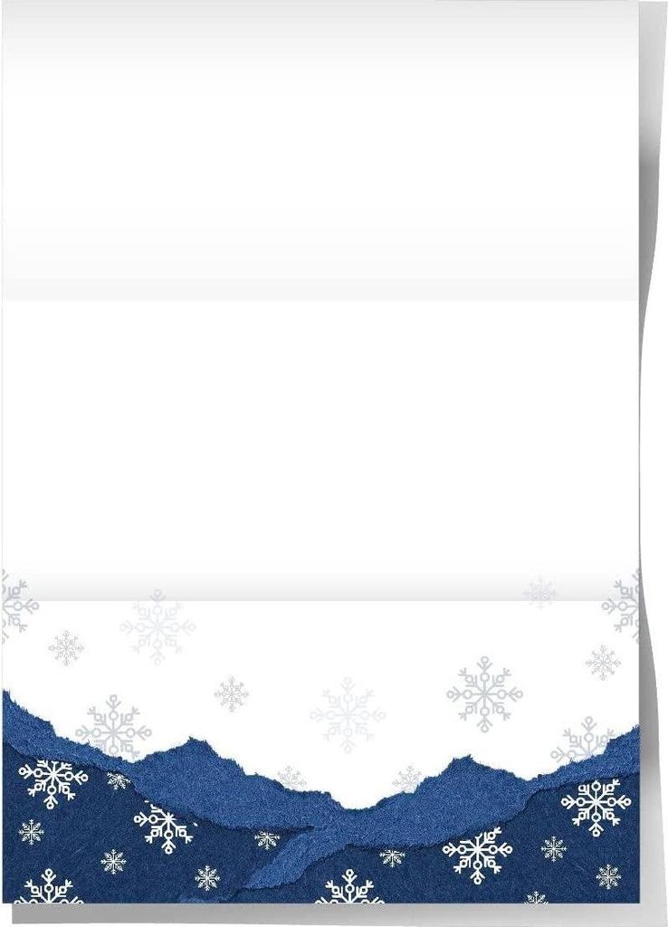 Logbuch-Verlag 100 Blatt modernes Weihnachtsbriefpapier - Briefpapier Weihnachten DIN A4 blau weiß Motivpapier Weihnachtsgrüße Kunden Mitarbeite...
