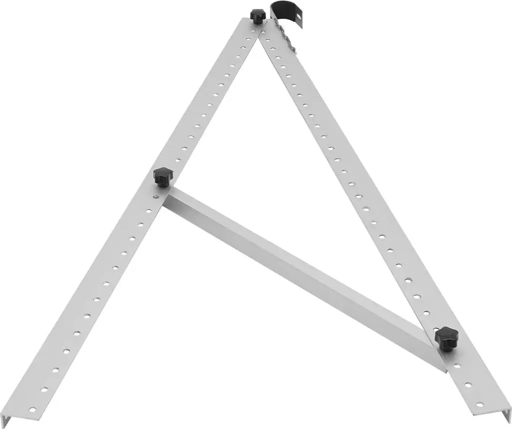 Support panneau solaire pour toit et jardin réglable en métal argent