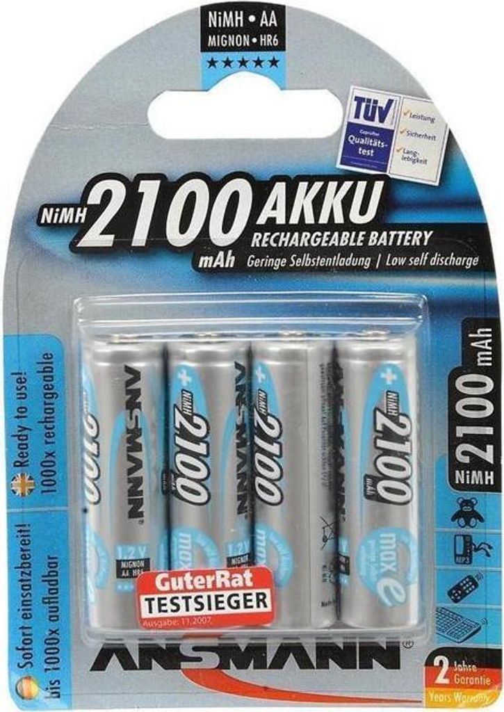 Ansmann 5035052, 1x4, batería recargable NiMH, tipo Mignon Imagen del producto 