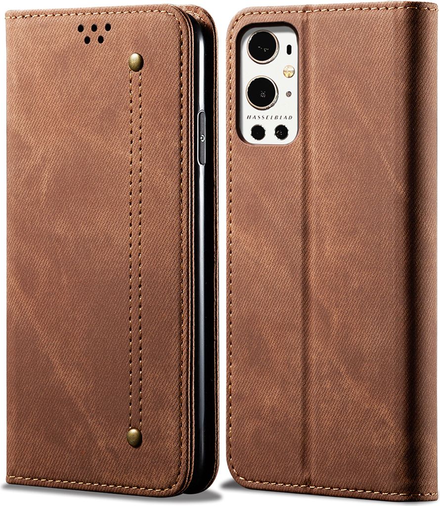 OnePlus 9 Pro Pouzdro, Kožené Peněženkové Pouzdro s Obrázek produktu 