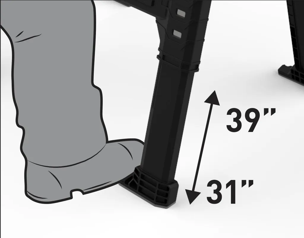 Tréteau établi pour menuiserie Keter ROC Pro Gear - Support de sciage