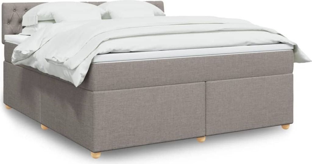 Maison Exclusive - Boxspringbett mit Matratze Taupe 180x200 cm Stoff