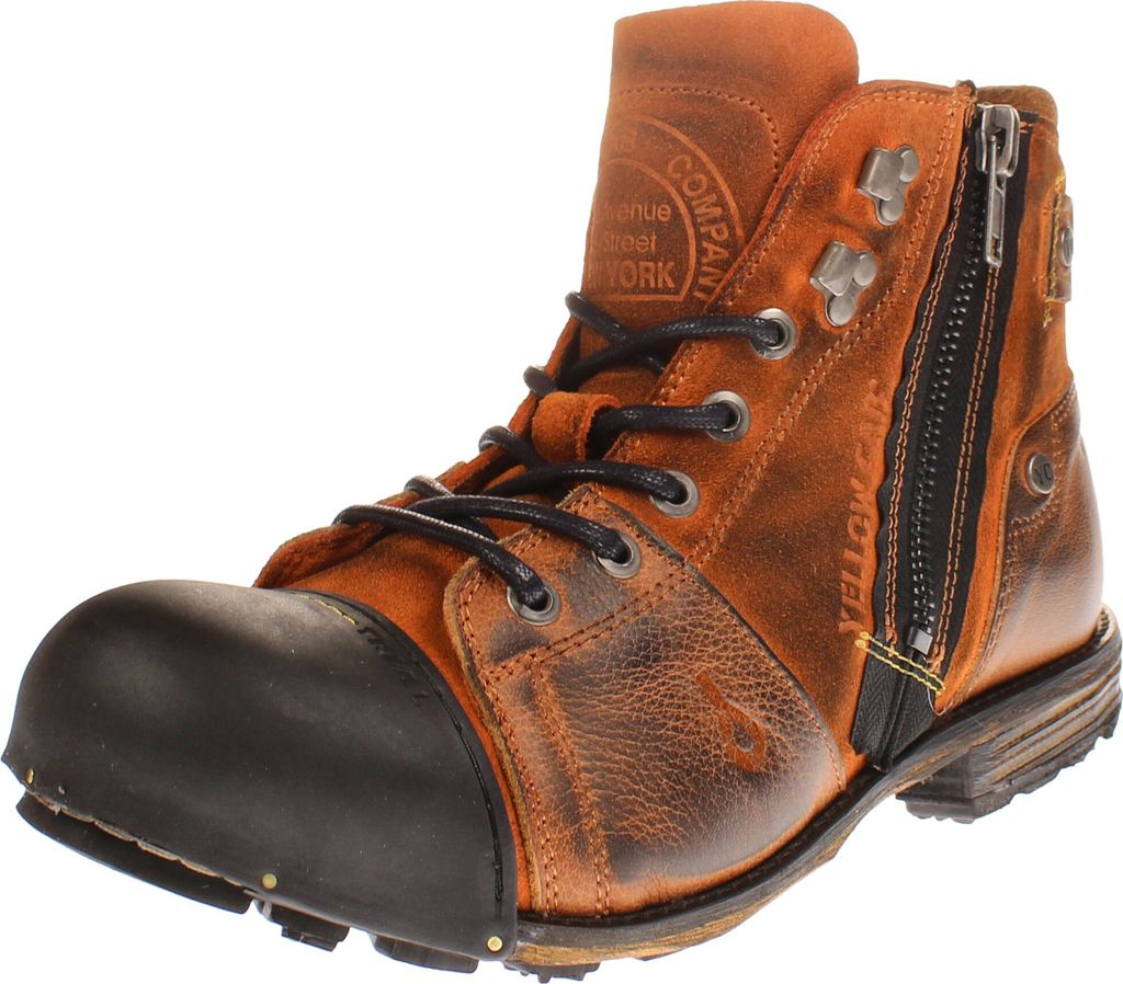 Yellow Cab Y15419 Industrial 2-B - Herren Schuhe Boots / Stiefel - 800-cognac, Größe:40 EU