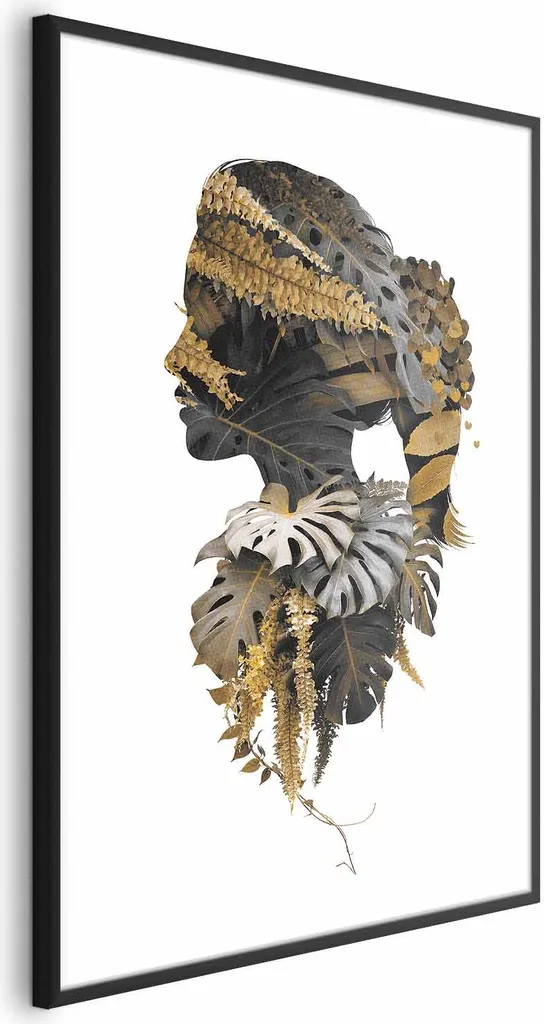Poster Jungle Man 40x60 cm: Cornice Nera Design Senza Margine
