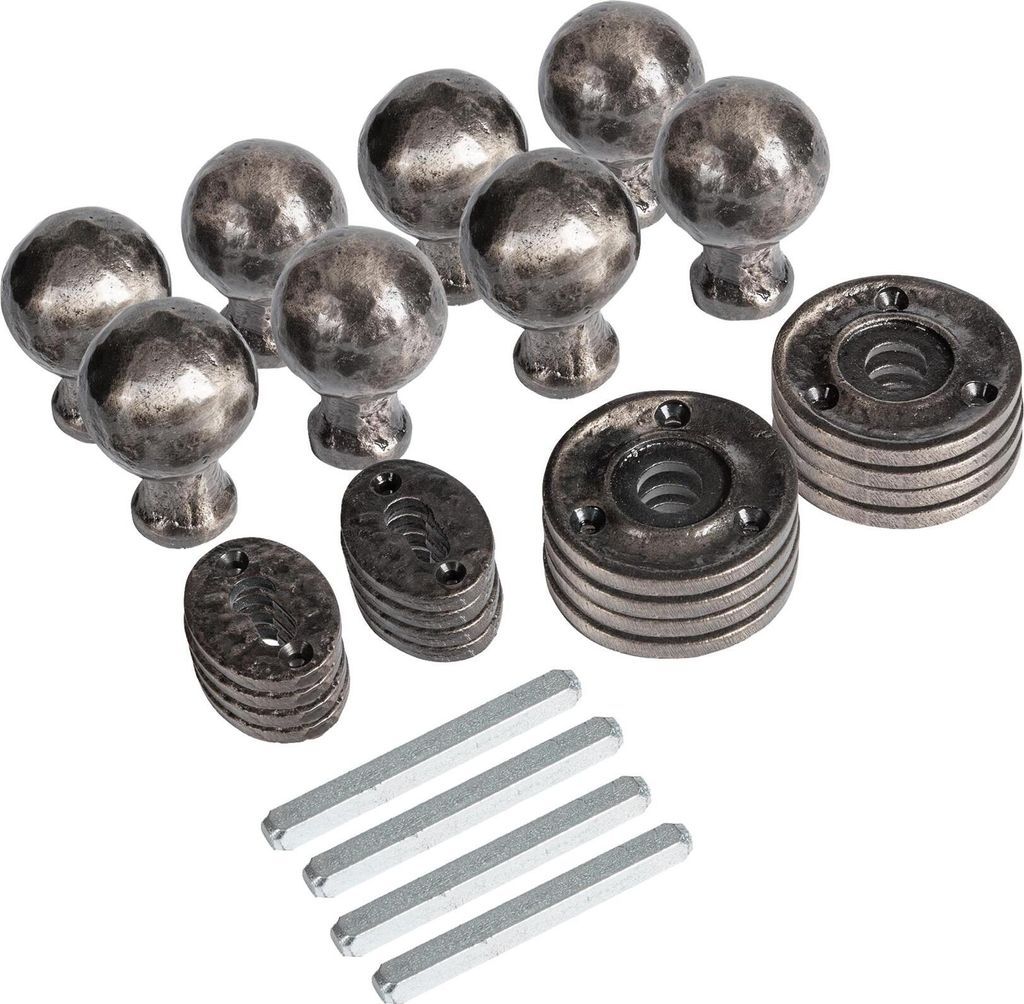 4x Runde RIM & Mortice Türknopf Gusseisen Antike Vintage Griff 60mm RAW